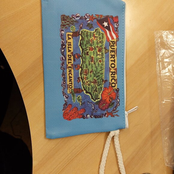 Cute Small PUERTO RICO Clutch Bag Mini Bag Wallet La Isla del Encanto - Picture 5 of 6